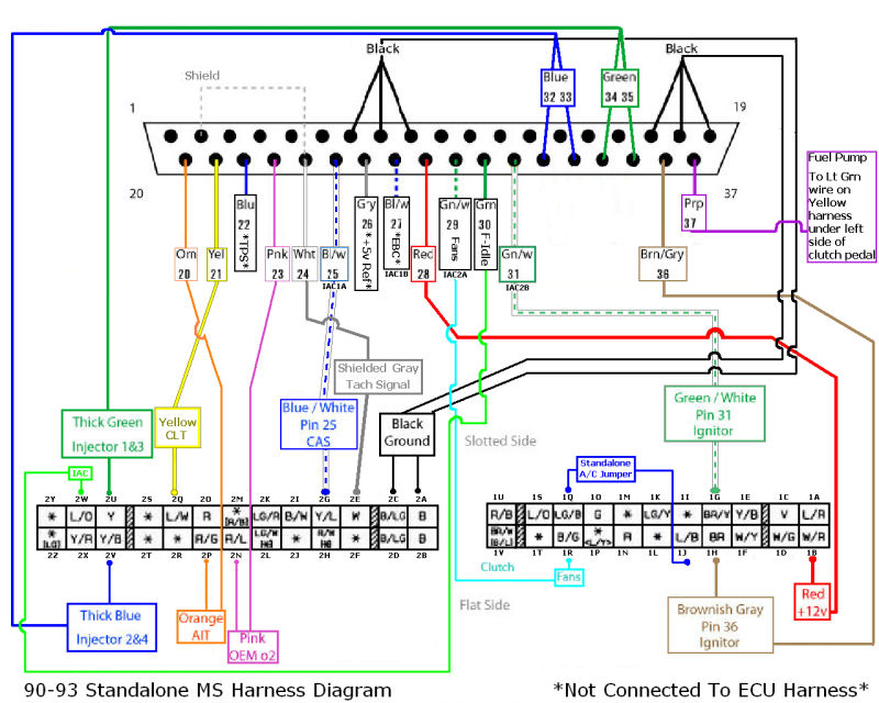 Help Wiring The Ms2 Miata Turbo Forum, Miata Wiring Diagram 1990