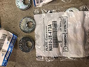 8x Mazda alignment bolt kit, Trackspeed oil feed adapter, 3mm wheel spacers-img_4633.jpg