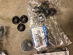 8x Mazda alignment bolt kit, Trackspeed oil feed adapter, 3mm wheel spacers-img_4634.jpg