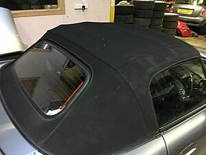 Black Mohair roof , frame , catches and glass rear window NB1 or NB2  5 delivered-img_1207.jpg
