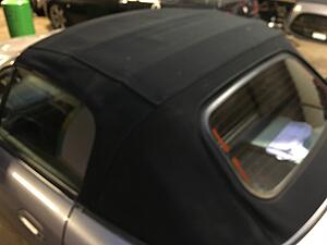Black Mohair roof , frame , catches and glass rear window NB1 or NB2  5 delivered-img_1210.jpg