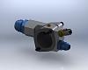 Coolant Spacer, Thermostat Cover, Water Pump Inlet Housing for AN Fittings-assembly_4_2.jpg